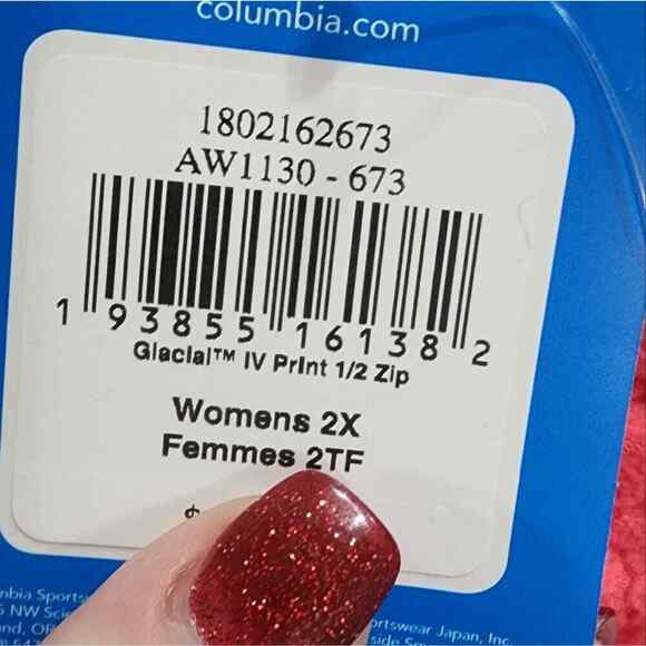 Columbia Women's Glacial IV 1/2 Zip - Plus Size super soft active shirt‎ size 2X - Picture 8 of 14